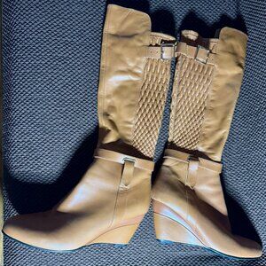 NEW SoleMani Slim Calf Collection - Women's Tally Leather Wedge Boot